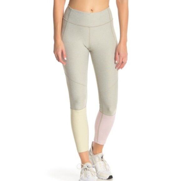 Outdoor Voices Colorblock Dipped Legging Green Pink Medium - Picture 1 of 10